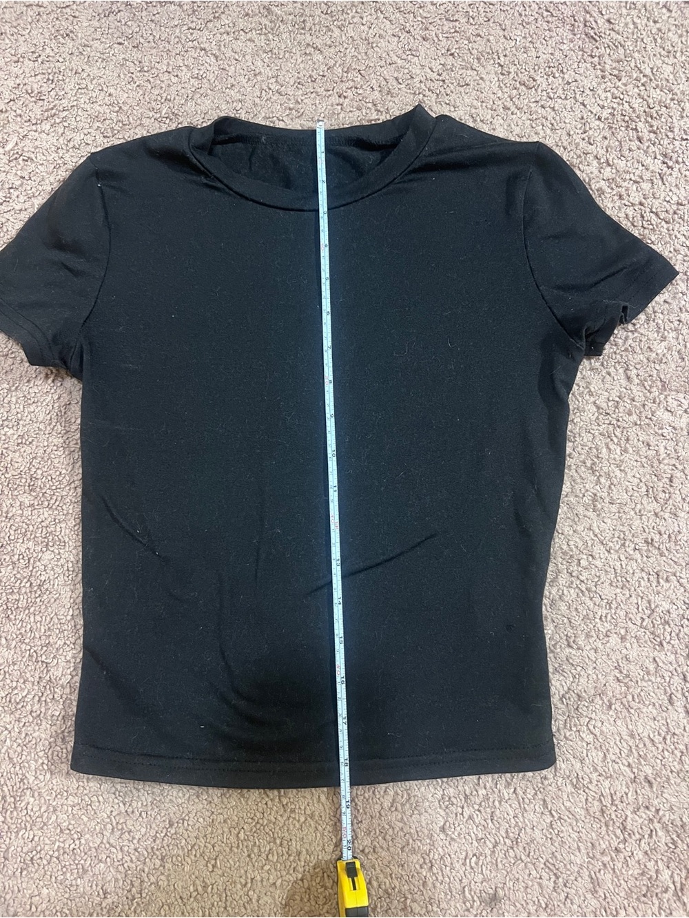 WomensBlack Short-Sleeve Crewneck Tee